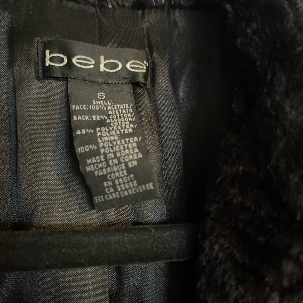 Bebe Vintage Y2k Faux Persian Lamb Coat sz S - Picture 5 of 6
